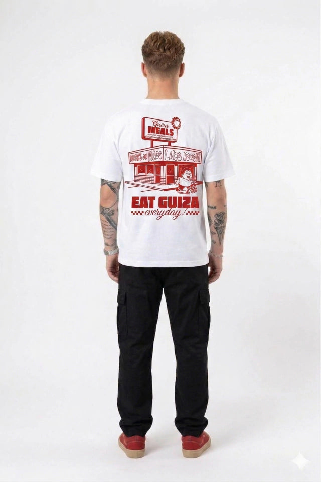 Camiseta Oversized Branca Guiza Meals