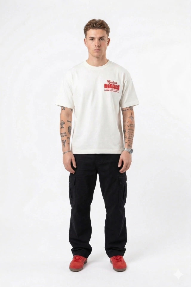 Camiseta Oversized Branca Guiza Meals